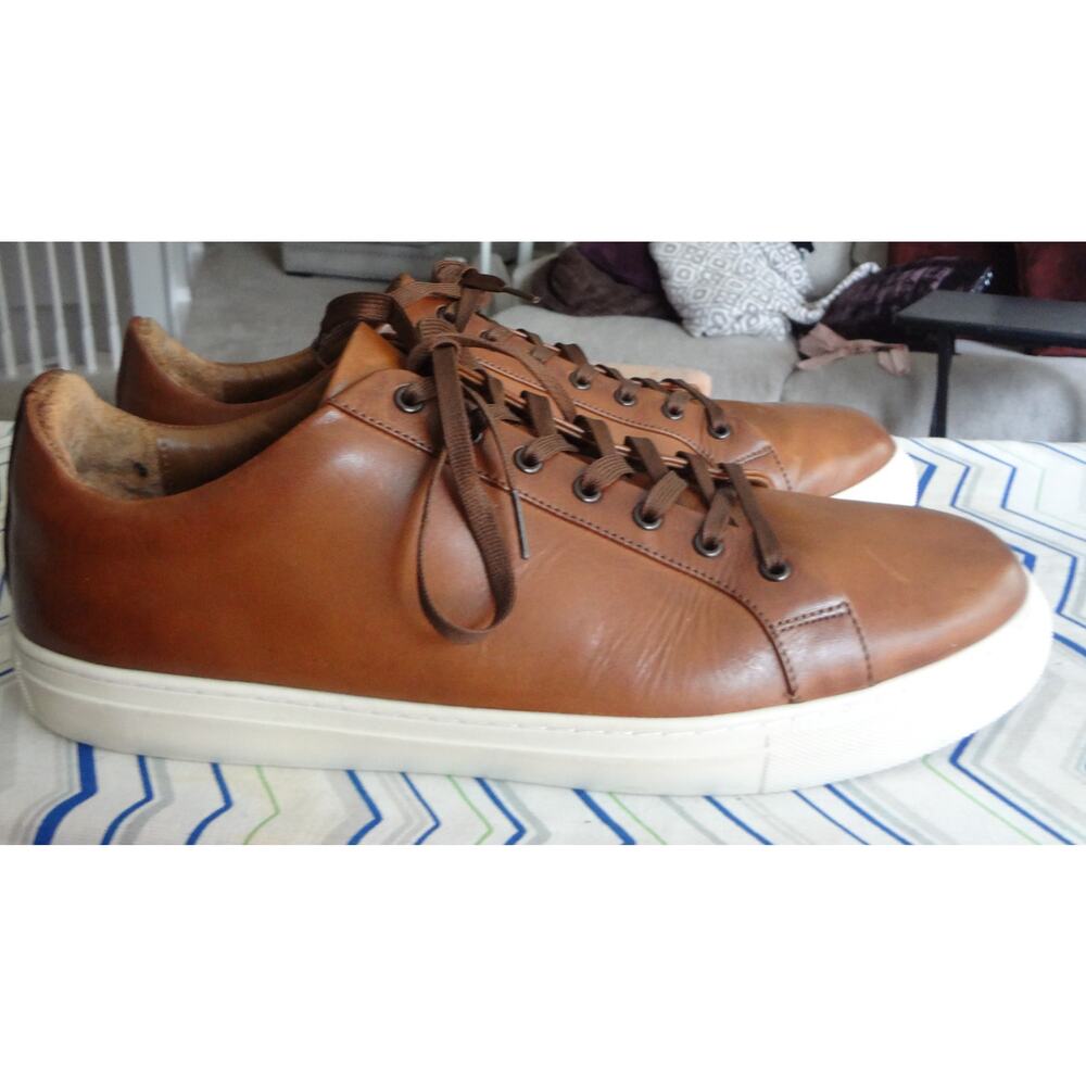 Thursday Premier Tan Brown Leather Sneakers Trainers Mens 15 W Wide Low Top - Picture 4 of 8